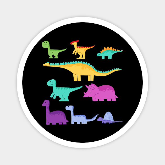 Types Of Dinosaurs Dino Magnet by AntiAntiFlorian